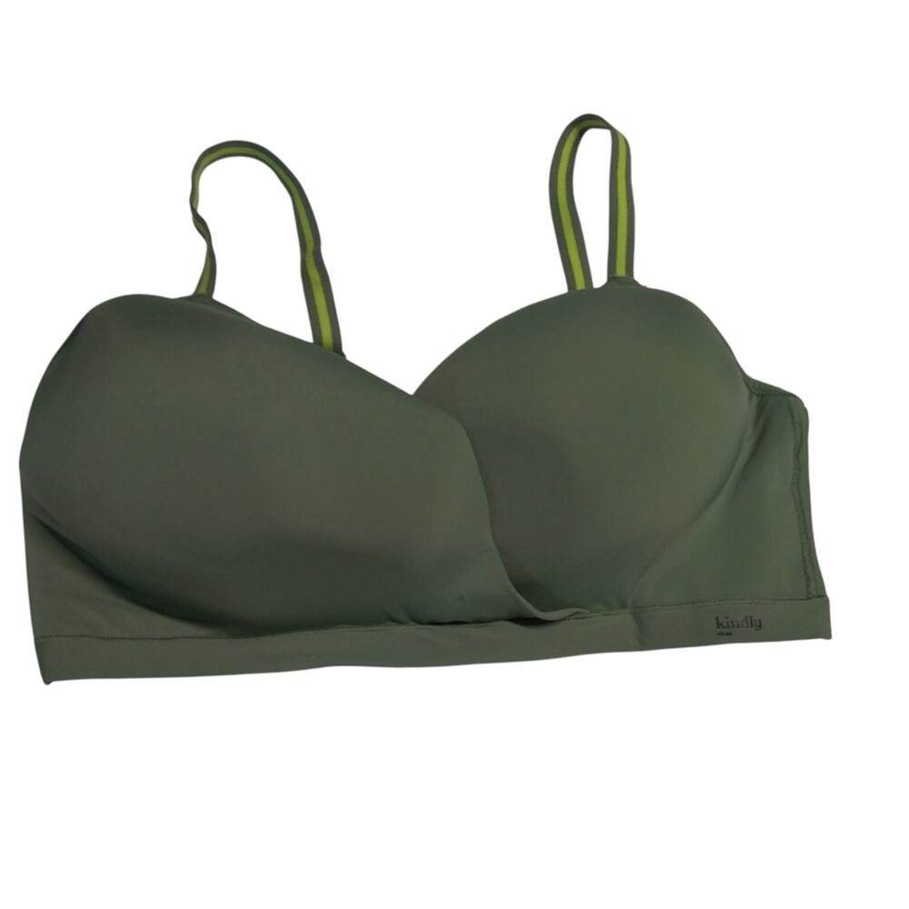 Kindly Yours Women's So Comfy Lightly Lined Micro Wire-Free Bra Sea Spray XXL